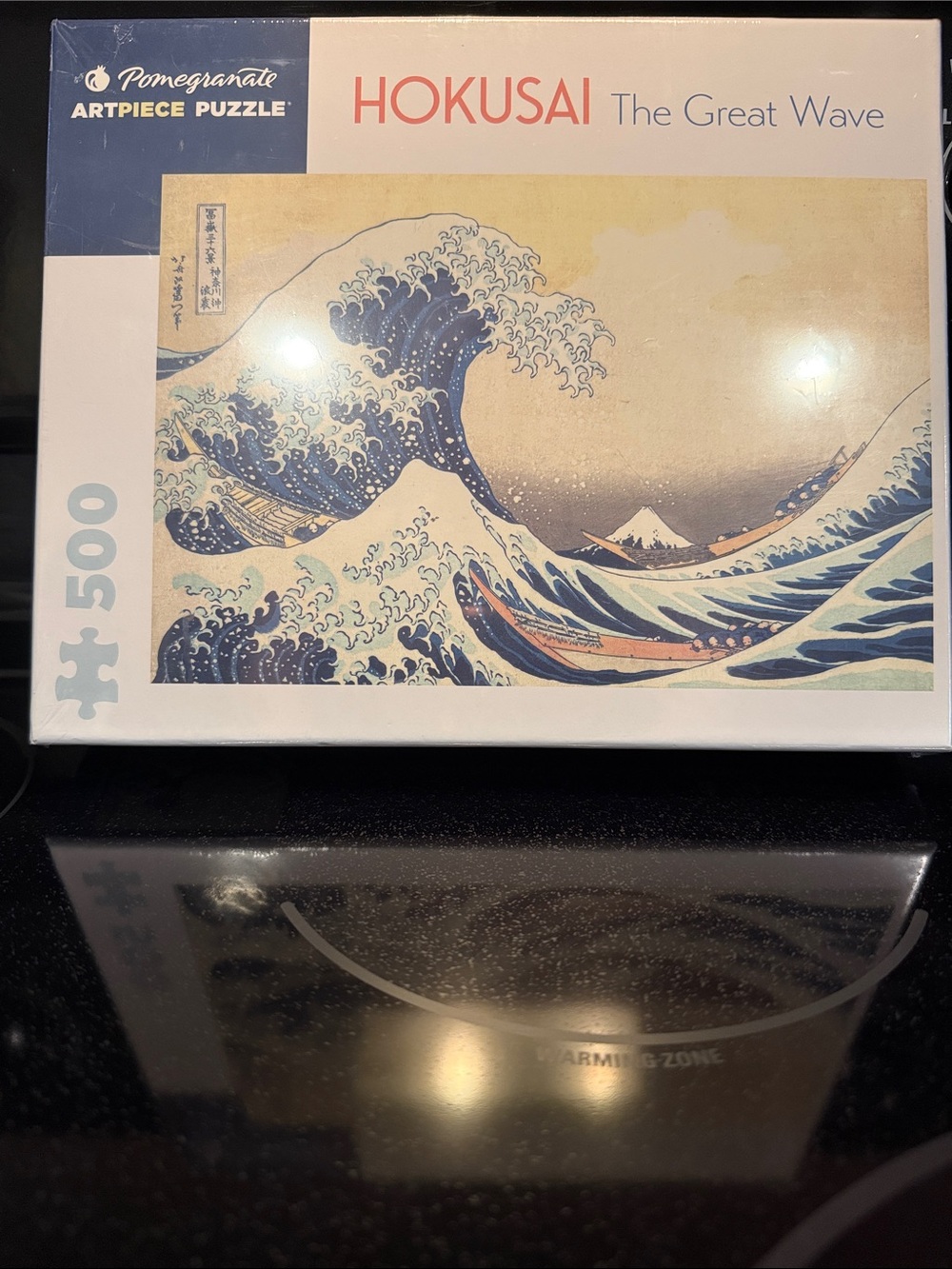 Hokusai 'The Great Wave' 500-Piece Puzzle - Blue & Cream